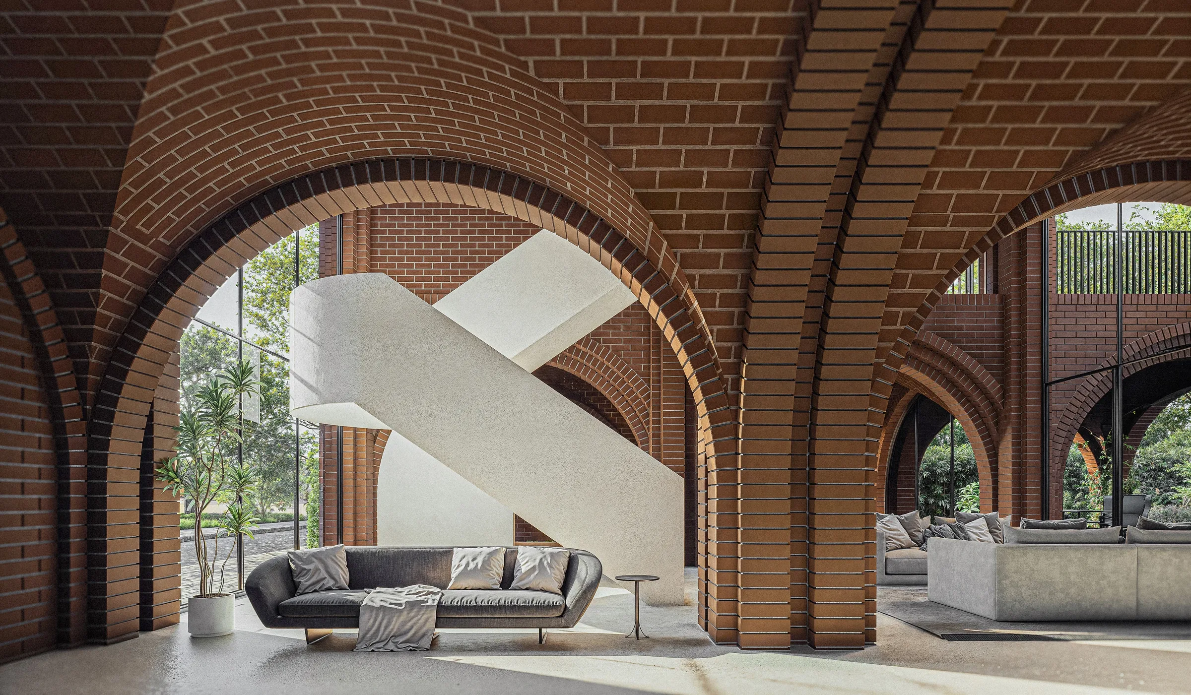 Brick House exterior perspective